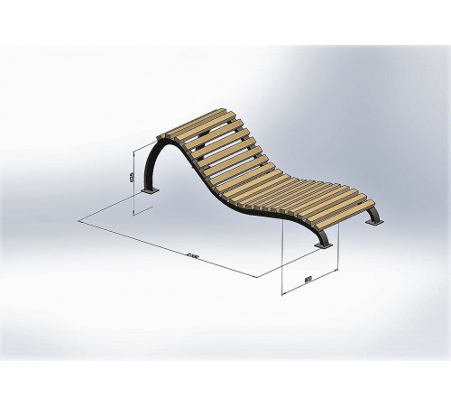Крамниця шезлонг Greenberg від виробника Garden park bench 37 Термодеревина Крамниця шезлонг Greenberg від виробника Garden park bench 37 Термодеревина