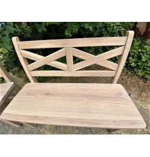 Крамниця з білого масиву дуба 1200х670мм від виробника Garden park bench 35 Термодеревина