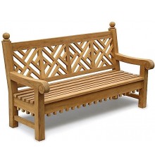 Крамниця, лава зі спинкою 1800 х 500 мм від виробника Garden park bench 33 Термодеревина