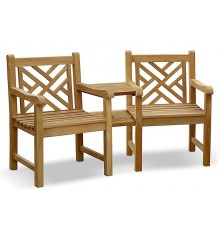 Стільці зі спинкою 1750 х 790 мм від виробника Garden park bench 32 Термодеревина