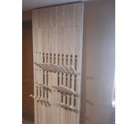 Multifunctional wall hanger Wooden wall hanger with folding hooks