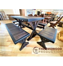 Мебель из массива термодеревья с брошью от производителя, комплект Furniture set-46