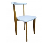 Wooden chair made of natural wood with a backrest