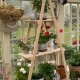 Стеллаж раскладной деревянный Акусный на 3 яруса с ящиками 2 шт.