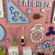 Большой 65*50 см розовый развивающий бизиборд из дерева для девочки по методике Монтессори, 20 деталей