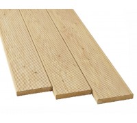 Spruce decking board, 130*35*3000 mm, high-quality sanded wood, m²