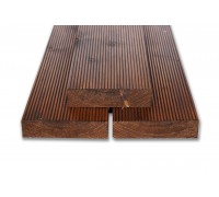 Decking board 130*35*6000 mm, processed, ready for use, wooden, spruce, high-quality T-16, m²