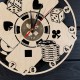 Настенные часы с деревянным циферблатом «Покер»