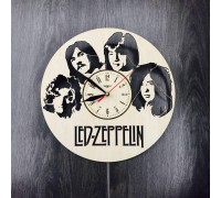Арт-годинник настінні дерев'яні круглі «Led Zeppelin»