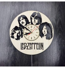 Арт-годинник настінні дерев'яні круглі «Led Zeppelin»