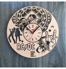 Годинник ручної роботи з дерева AC/DC