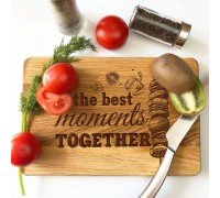 Кухонна обробна дошка 40 х 25 см з дерева з гравіюванням Кухонна обробна дошка 40 х 25 см з дерева з гравіюванням