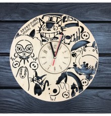 Настенные часы из натурального дерева «Studio Ghibli»