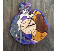 Colorful children's wooden wall clock 