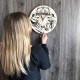 Круглые часы с деревьями на стене «Американский футбол»