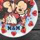 Круглые детские часы на стену «Микки и Минни Маус»