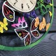 Цветные настенные часы из дерева «Вальс бабочек»