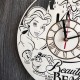Круглые оригинальные настенные часы из дерева «Красавица и чудовище»