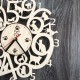 Интерьерные часы на стене из дерева с котами