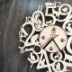 Интерьерные часы на стене из дерева с котами