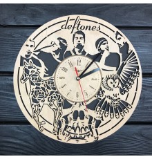 Бесшумные настенные часы из дерева «Deftones»