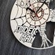 Круглые бесшумные настенные часы из дерева Spider-Man