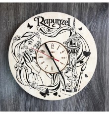 Дитячі круглі безшумні настінні годинники «Рапунцель»