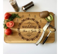 Деревянная разделочная доска 40 х 25 см на подарок.