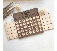 Individuell gestalteter Holzkalender mit Logo