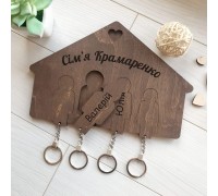 Настенная деревянная ключница ручной работы для дома