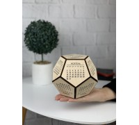 Original 3D wooden calendar with logo