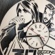 Концептуальные настенные часы в интерьере «Thirty Seconds to Mars»