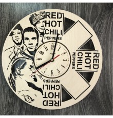 Концептуальные настенные часы в интерьере «Red Hot Chilli Peppers»