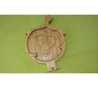 Kinderteller aus Holz "Nyusha". Kindergeschirr. Kinderteller. Dekorative Teller.