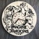 Концептуальные настенные часы в интерьере «Imagine Dragons»