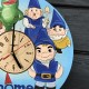 Дитячі настінні годинники з дерева «Гномео і Джульєтта»