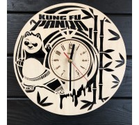 Дитячі годинники настінні дерев'яні «Кунг-фу панда»