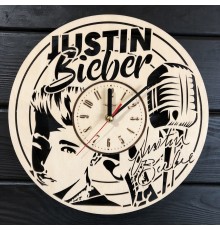 Концептуальні настінні годинники з дерева «Justin Bieber»