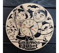 Дитячі годинники настінні дерев'яні «Гномео і Джульєтта»