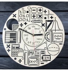 Деревянные настенные часы «Математика»