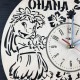 Настенные часы из дерева в детскую «Лило и Стич»