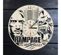 Круглий дизайнерський дерев'яний годинник «Rampage»