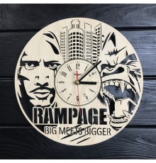 Круглий дизайнерський дерев'яний годинник «Rampage»