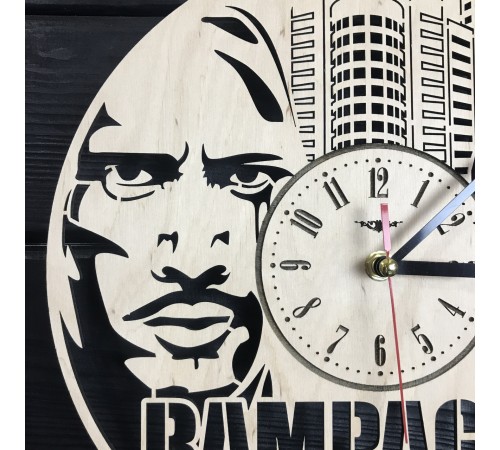 Круглые дизайнерские деревянные часы «Rampage» Круглые дизайнерские деревянные часы «Rampage»