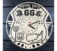 Незвичайні настінні дерев'яні годинники «Траса 66»