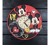 Mickey Mouse Wanduhr aus Holz