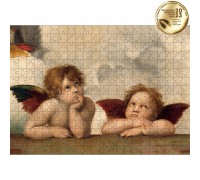 Класичний дерев'яний пазл Два янгола (Рафаель Санті) L