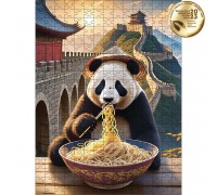 Klassisches Holzpuzzle Panda in China.