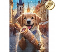 Classic wooden puzzle Dog in Prague XXL