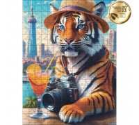 Классический деревянный пазл Тигр фотограф L